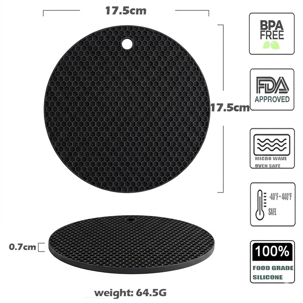 Heat Silicon Trivet Mat