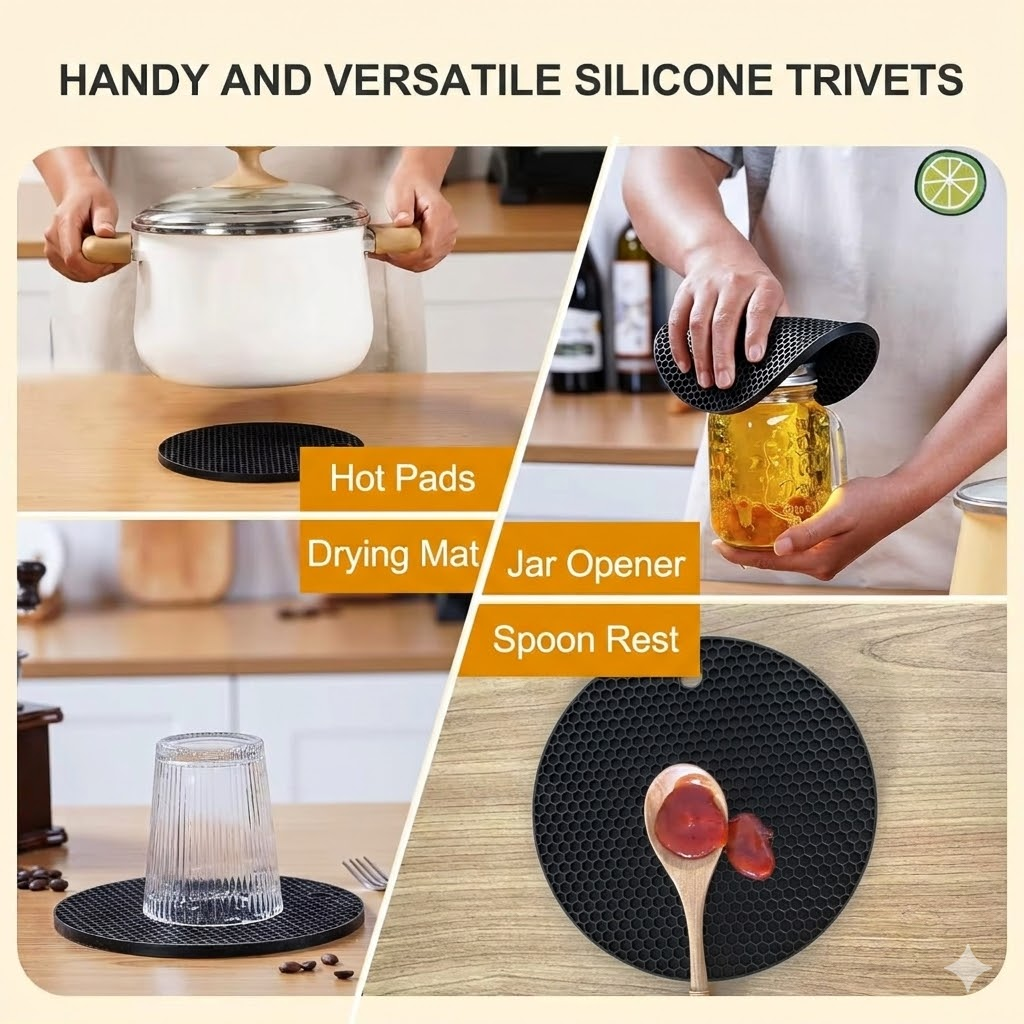 Heat Silicon Trivet Mat
